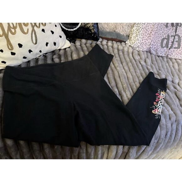 VS Pink set tracksuit- leggings & hoodie grey/black flower - Picture 6 of 6